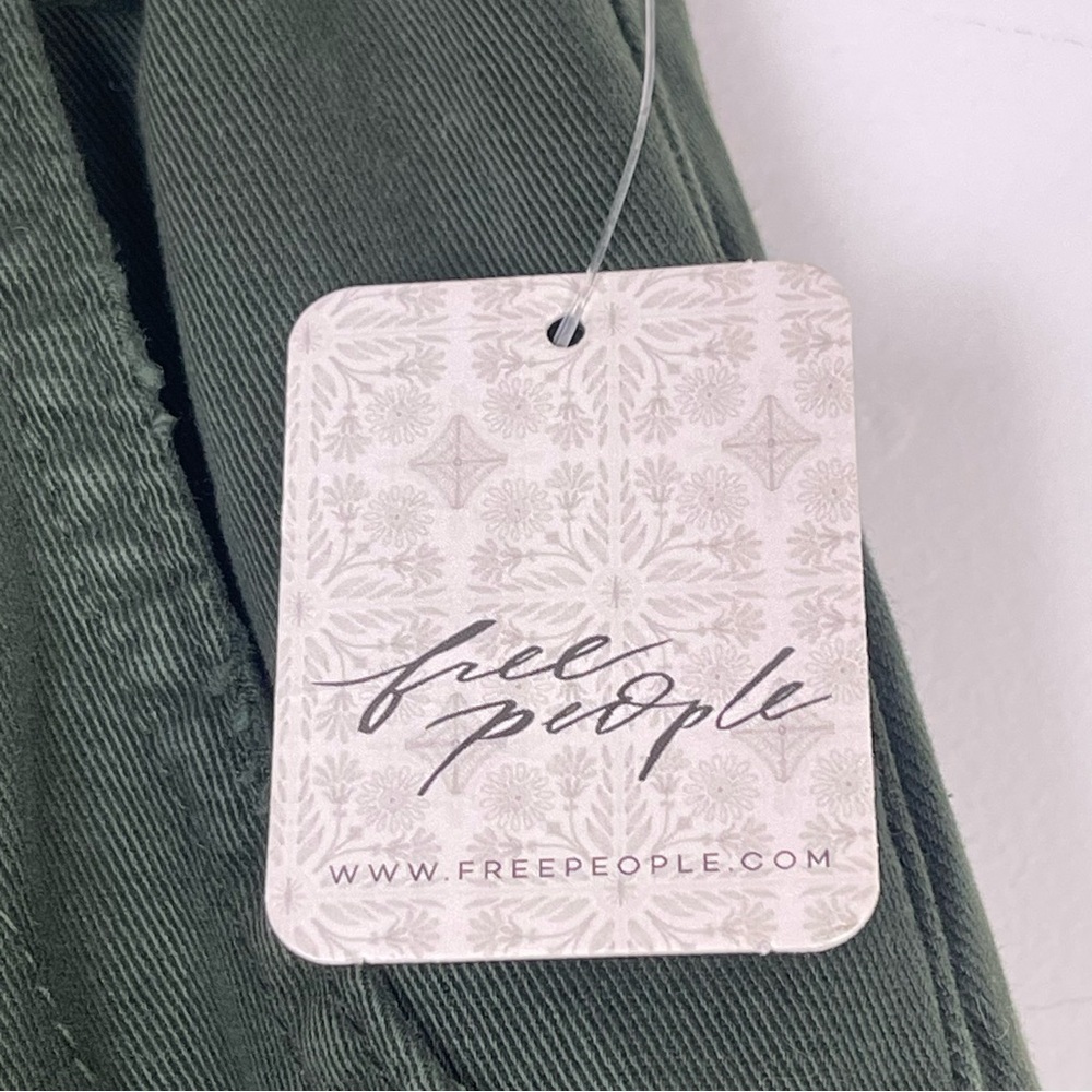 Free People Cya Later Skate Trouser Pants Forest Green Size 0 NWT - Picture 9 of 11